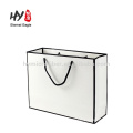 Thick white cardboard paper shopping bag for promotional